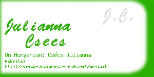 julianna csecs business card