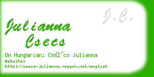 julianna csecs business card